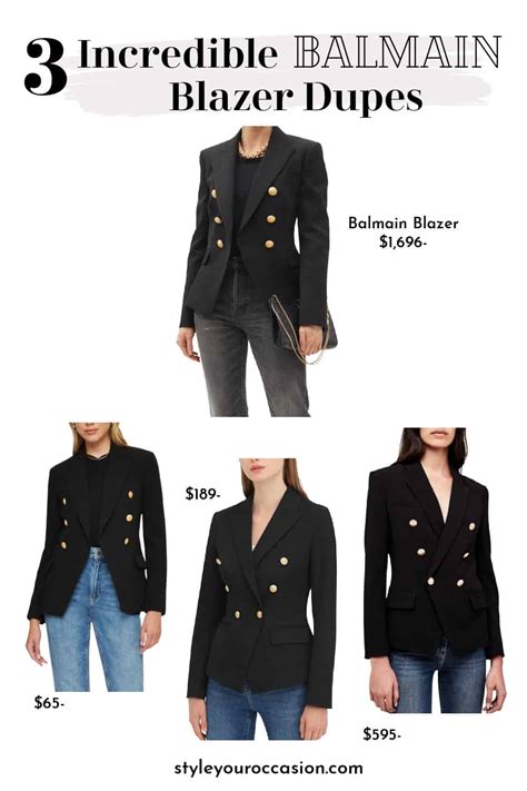 balmain blazer dupe